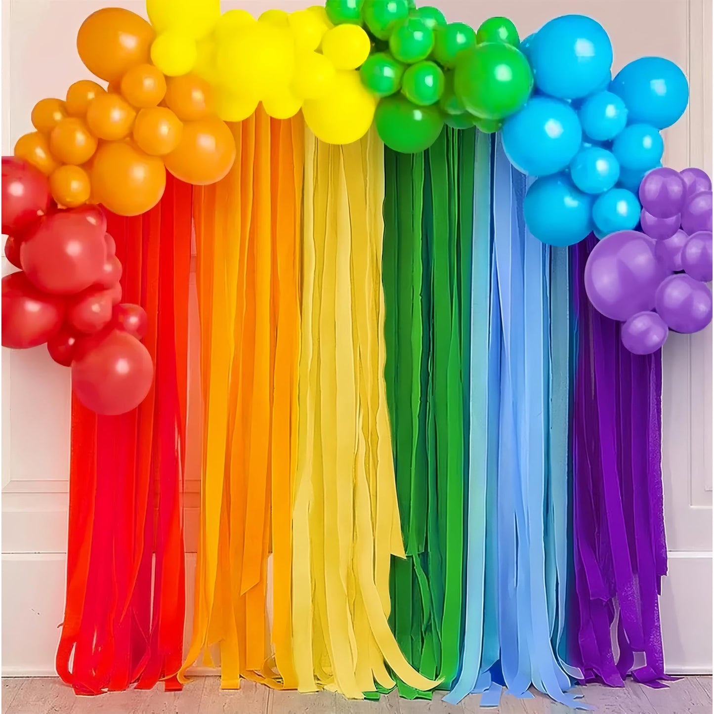Oun Nana Crepe Paper Streamers 6 Rolls Rainbow Streamers 2.2 Inches 738 Feet, Streamers Party Supplies for Birthday, Wedding, Baby Shower, Bachelorette Party, Graduations Decorations, DIY Crafts