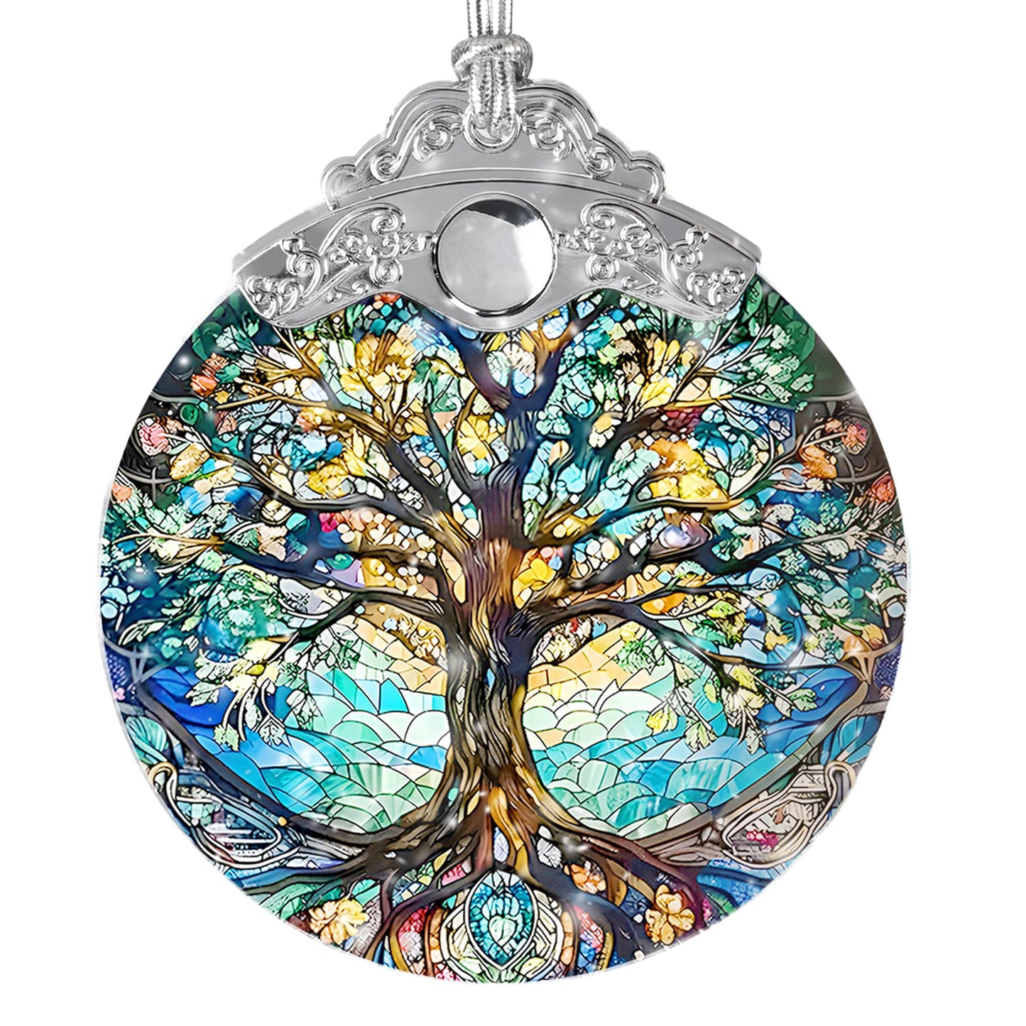 Jocidea Tree of Life Stained Glass Suncatcher - Holidays & Christmas Tree Ornament, Decor & Gifts