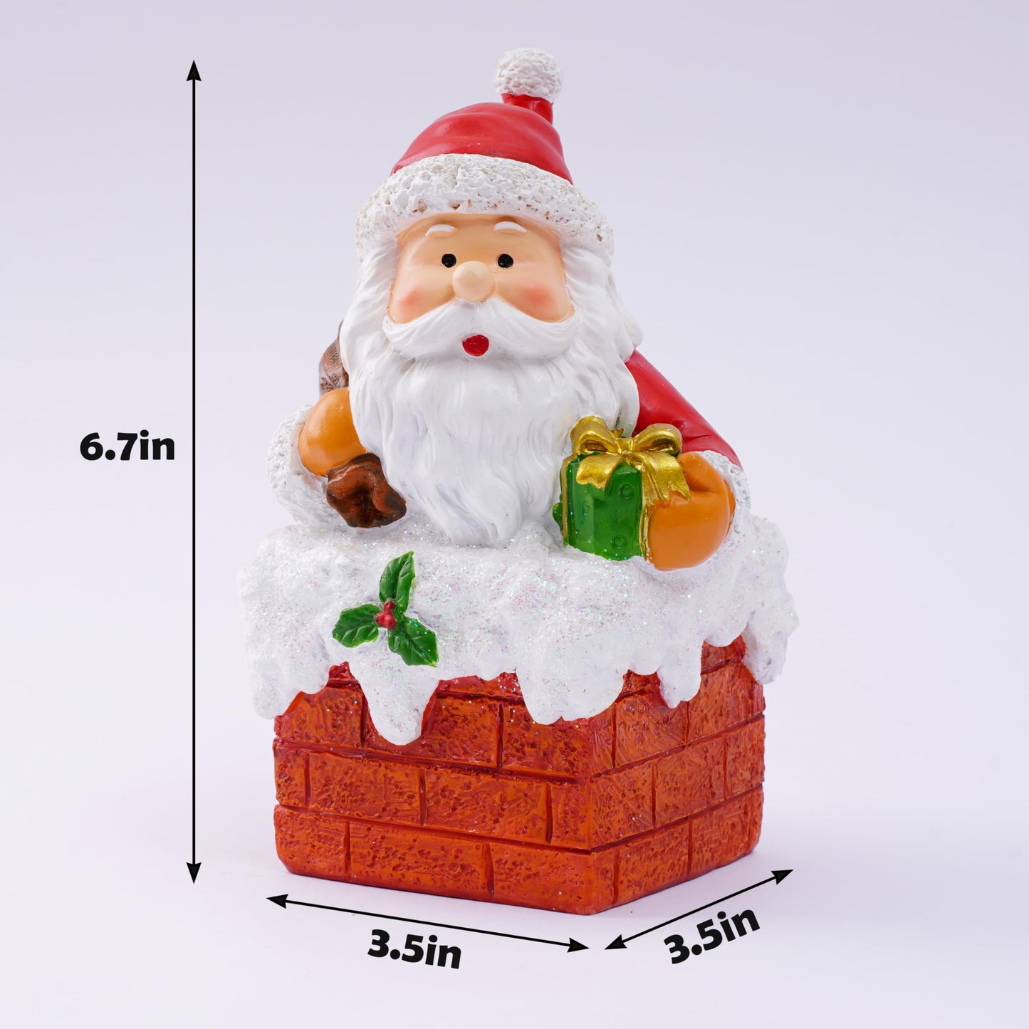 Christmas Santa Claus Decoration for Home, 6.7in Holiday Figurine,Christmas Gift For Mom，GrandMom，Friends
