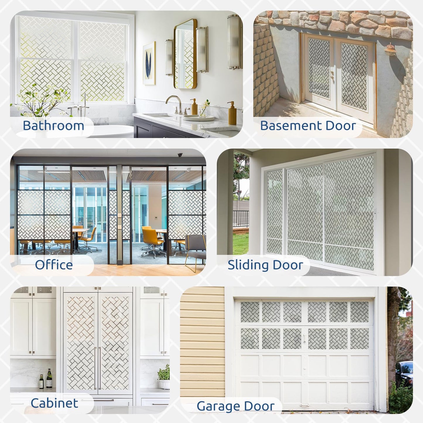 rabbitgoo Window Privacy Film, Frosted Glass Decorative Static Cling Sticker Sun Blocking Vinyl Covering for Home Kitchen Living Room Bathroom, 17.5 x 78.7 inches