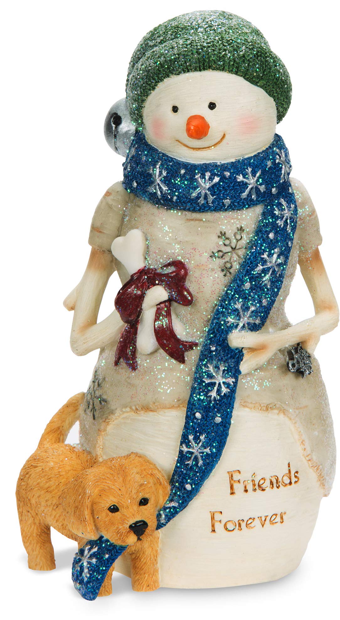 Pavilion Gift Company The Birchhearts Friends Forever Snowman Figurine with Puppy, 4.5", White