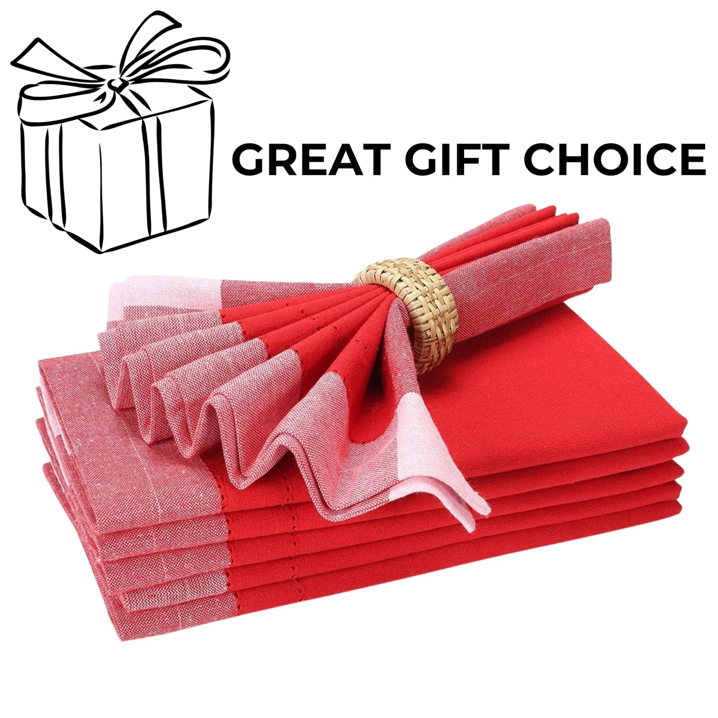 Homidate Cloth Dinner Napkins – Machine Washable Reusable Fabric Napkins for Weddings, Parties & Table Decorations