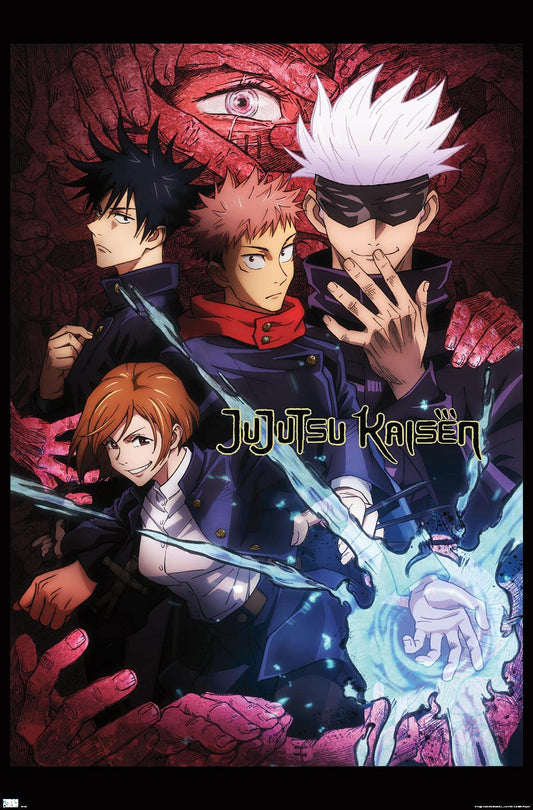 Jujutsu Kaisen - One Sheet English Wall Poster, 34L" x 22.4W", Unframed Version
