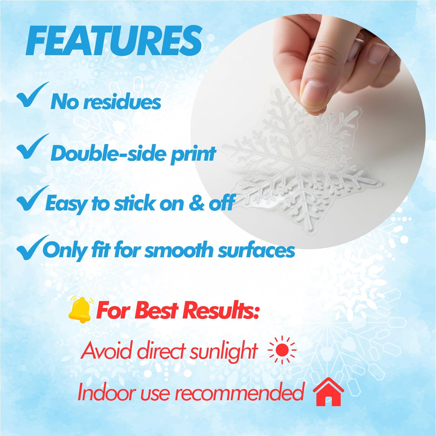Snowflake Window Clings Stickers | 456Pcs Snowflake Clings Window Decal Christmas Decorations Christmas Stickers Winter Xmas Decorations Indoor Outdoor Glass Accesories Decor Supplies