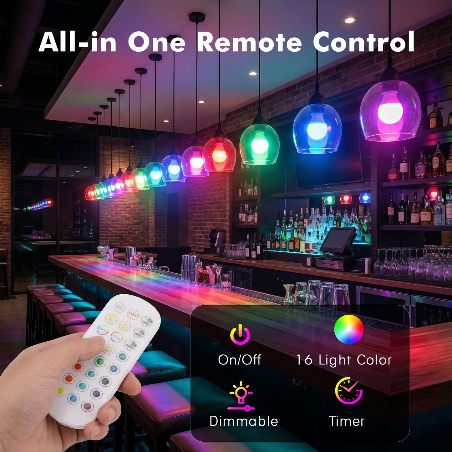 Rechargeable Battery Operated Light Bulbs, E26 Screw in (Magnetic Detachable) Light Bulb for Lamps with Remote Control Dimmable＆Timer, Wireless Puck Emergency Lamp for Non-Hardwired Wall Sconce