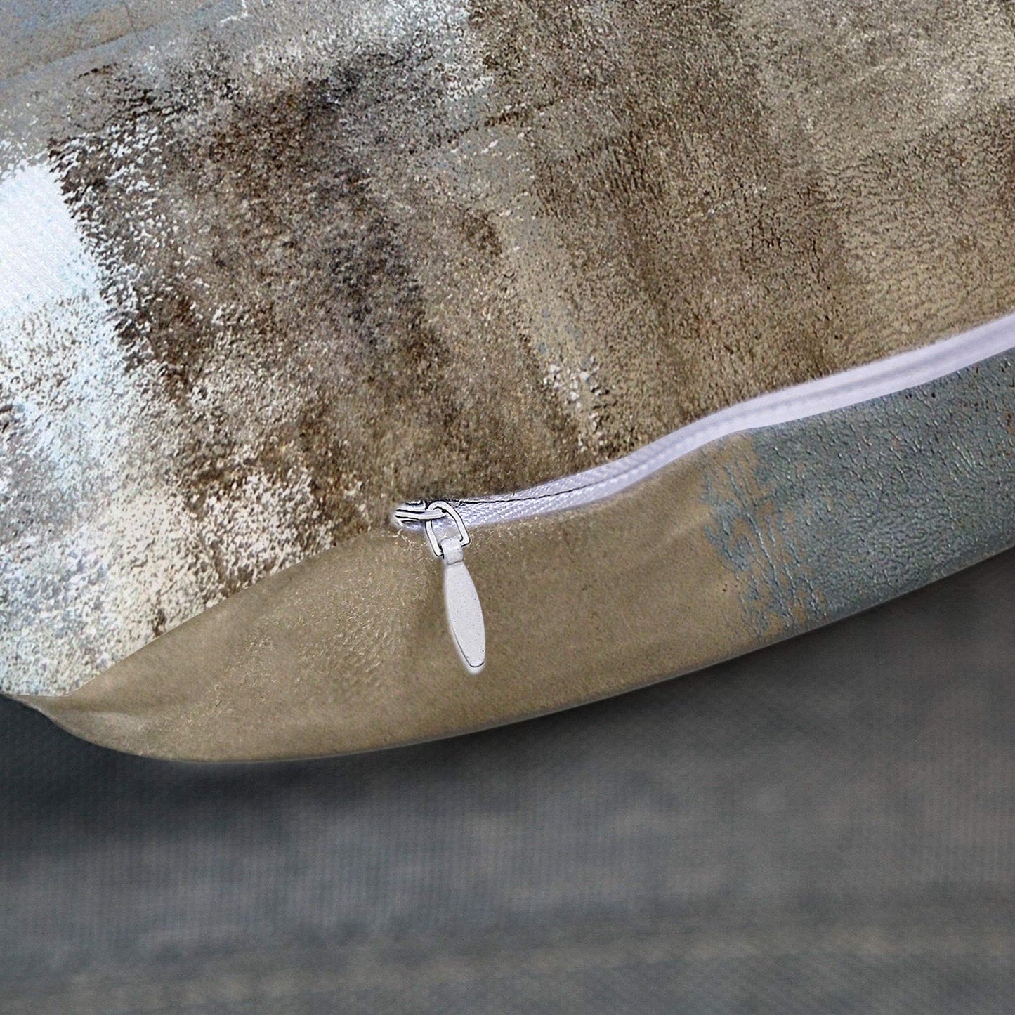 Britimes Throw Pillow Covers Modern Home Art Decor, 18 x 18 Inches Set of 2 Pillow Cases Decorative, Abstract Oil Painting Pillowcases for Bedroom, Living Room, Cushion Couch Sofa, Grey Beige