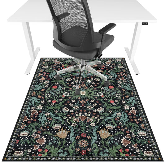 Office Chair Mat for Hardwood Floor & Tile Floor,36"X 48" Heavy Duty Desk Chair Mat for Hard Floors, Under Desk Rug for Rolling Computer Chair,Anti Slip,Low Pile Carpet Floor Protector-Green Grass
