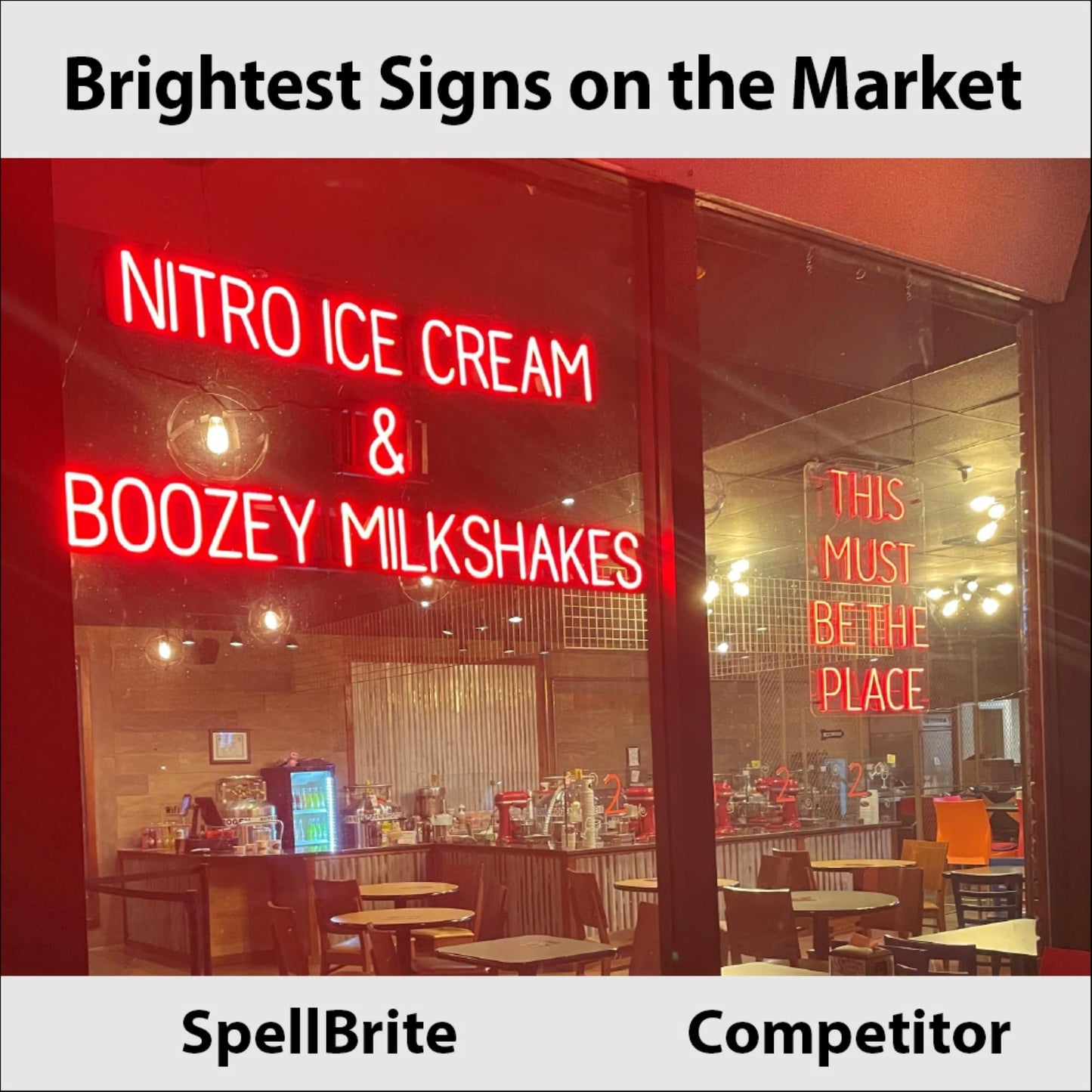 SpellBrite PIZZA Sign | Pizza-Related Sign with Neon Look, Green LED Light Source | 17.6" x 6.3"