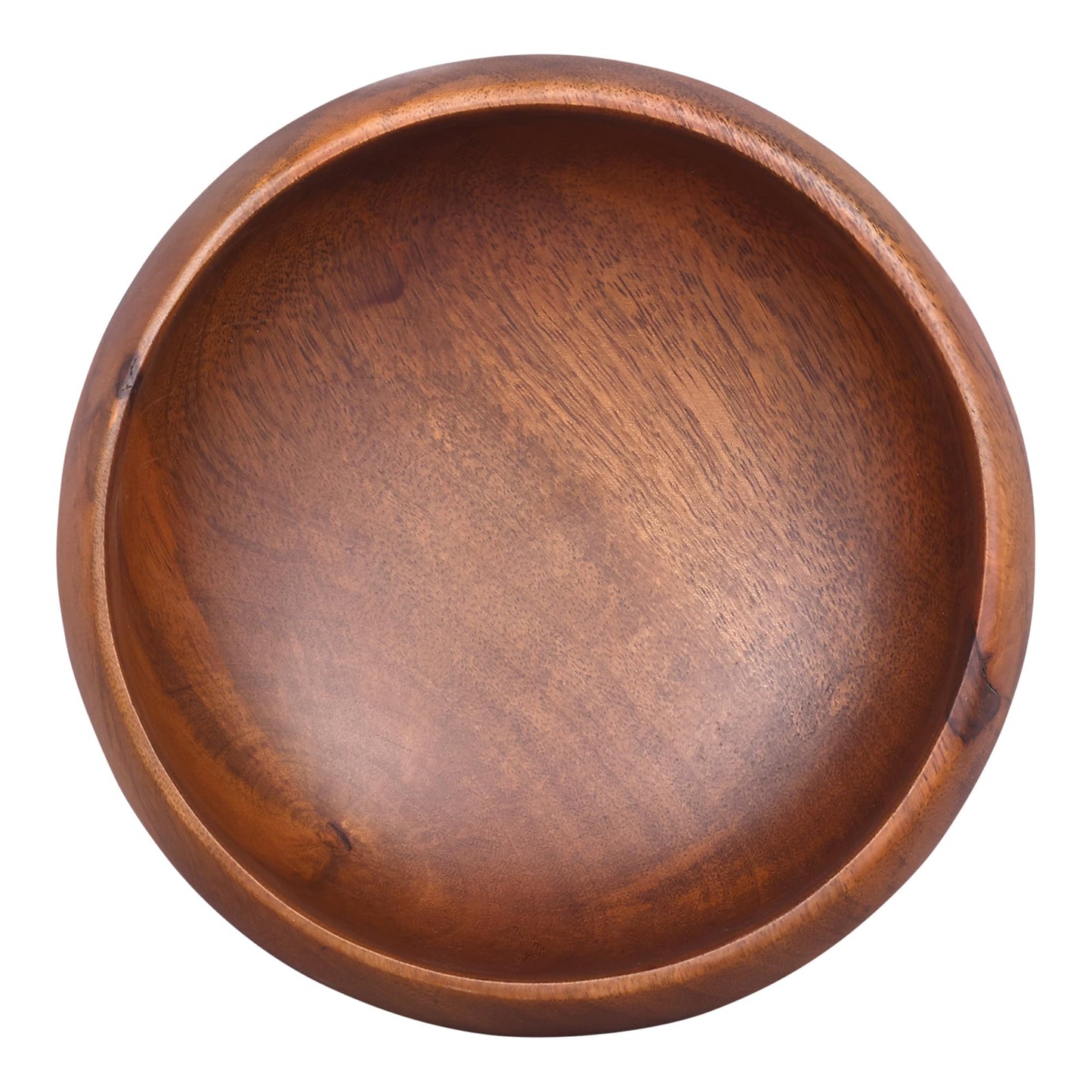 GoCraft Wooden Bowl with Matte Finish – Handcrafted Mango Wood Serving Bowl for Salads, Snacks & Décor – Rustic & Minimalist Kitchenware