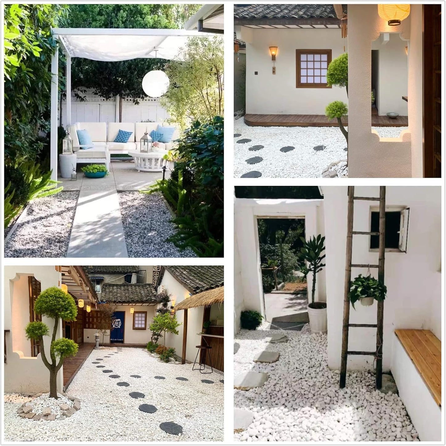 Natural Polished Decorative White Pebbles - Small Stones 3/8" Gravel Size,River Rocks Pebbles for Plants, Home DIY Decor,Aquarium Gravel,Vase Fillers,Fairy Garden,Landscaping Outdoor Stones.