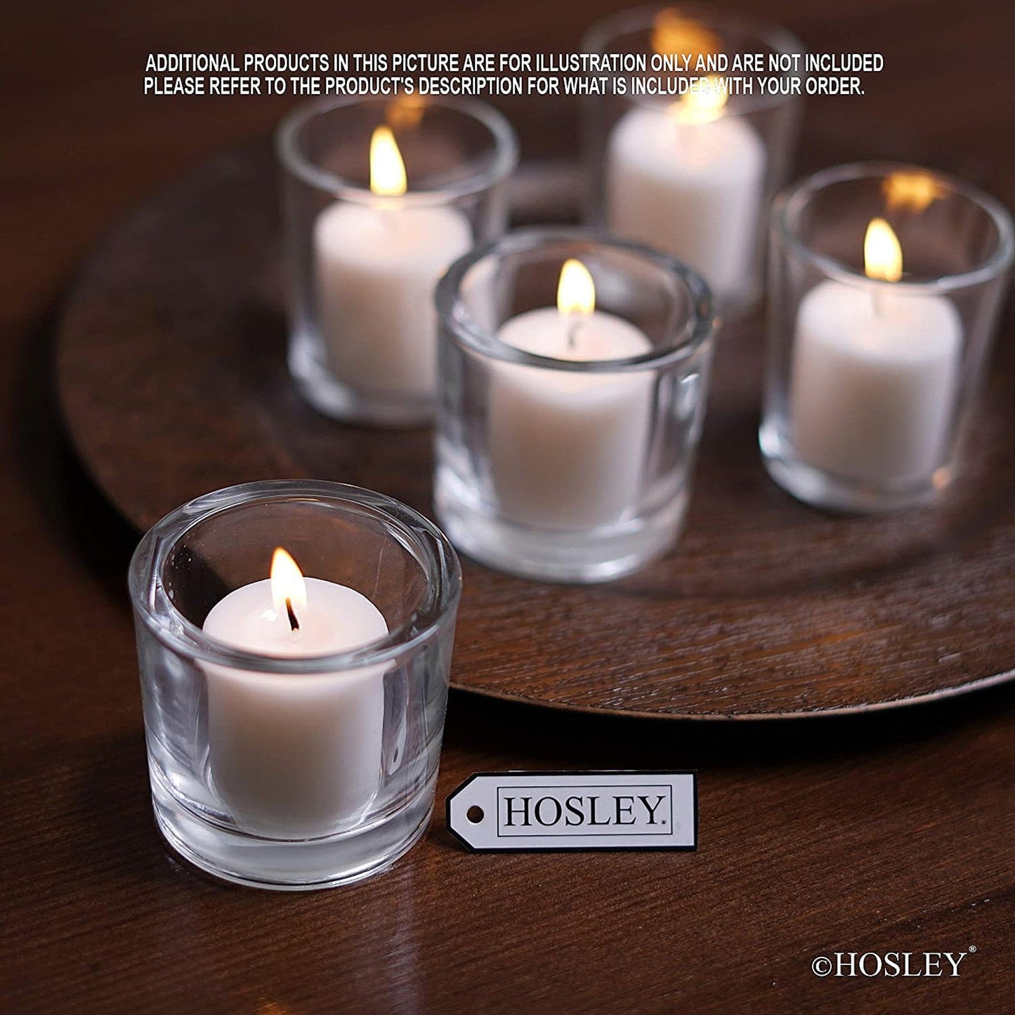Hosley Set of 30 Unscented White Votive Candles – Bulk Pack, Clean-Burning, Long-Lasting 10-12 Hour Burn Time – Ideal for Weddings, Home Décor, Spa, and Events
