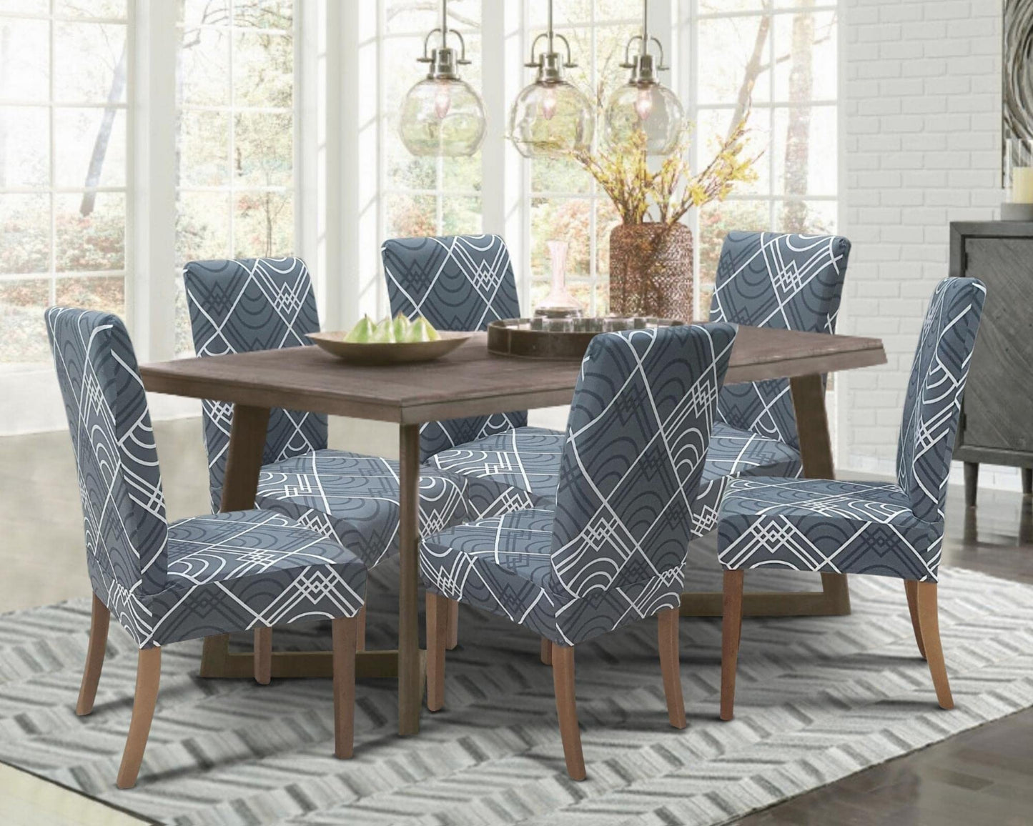 SPRINGRICO Chair Covers for Dining Room Set of 4, Stretch Dining Chair Cover, Washable Spandex Kitchen Parsons Chair Slipcovers, Removable Seat Protector for Home or Party (4 Pack, Bora Bora)