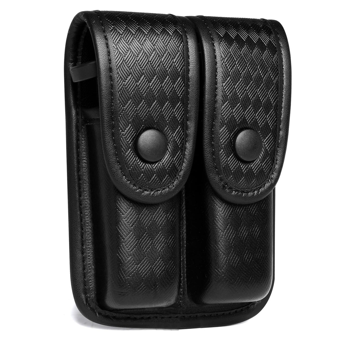 TACNEX Double Magazine Pouch for Duty Belt Pistol Mag MOLLE Holster Basket Weave Mag Holder Handgun OWB Mag Carrier Compatible w/ .380, 9mm & 40 Cal Police Law Enforcement Security Gear Accessories