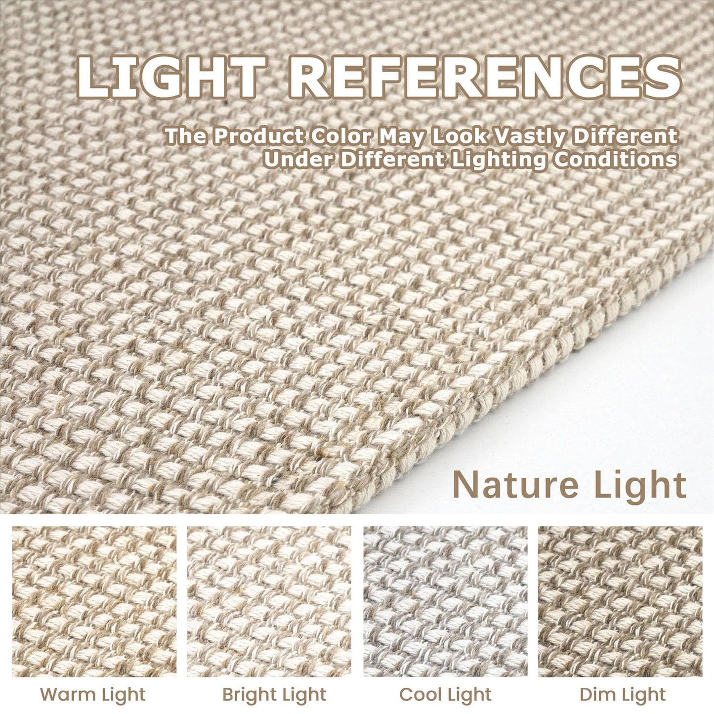 KOZYFLY Indoor Door Mat 2x3 ft Small Area Rugs Washable Front Door Mat Non Slip Rubber Backed Entryway Rug Cotton Entrance Doormat for Front Porch Bathroom Kitchen Bedroom, Ivory/Khaki