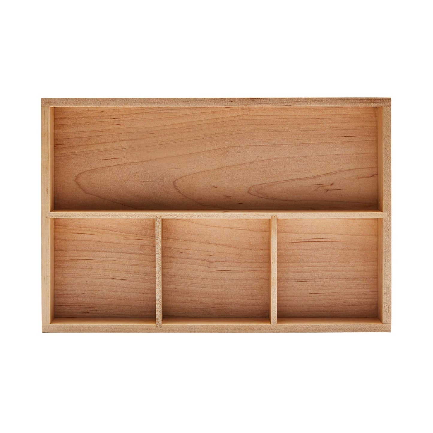pandapark Wood Organizer Tray,Black Walnut,Desk & Drawer Storage Box (Maple Master)