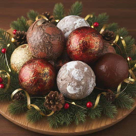 Syhood 24 Pcs 2.4 Inch Rusty Christmas Tree Balls Ornaments Retro Distressed Plastic Vintage Hanging Ornaments Rusty Christmas Tree Decoration Retro Xmas Hanging Pendants for Craft Home Decor DIY