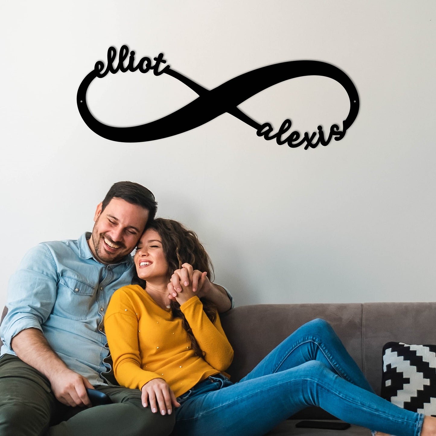 Metal Infinite Love Decor | Personalized Infinity Sign | Gifts for Her | Personalized Wedding Gift for Couple | Engagement Gift | Anniversary | Bridal Shower Gift | Couples Gift