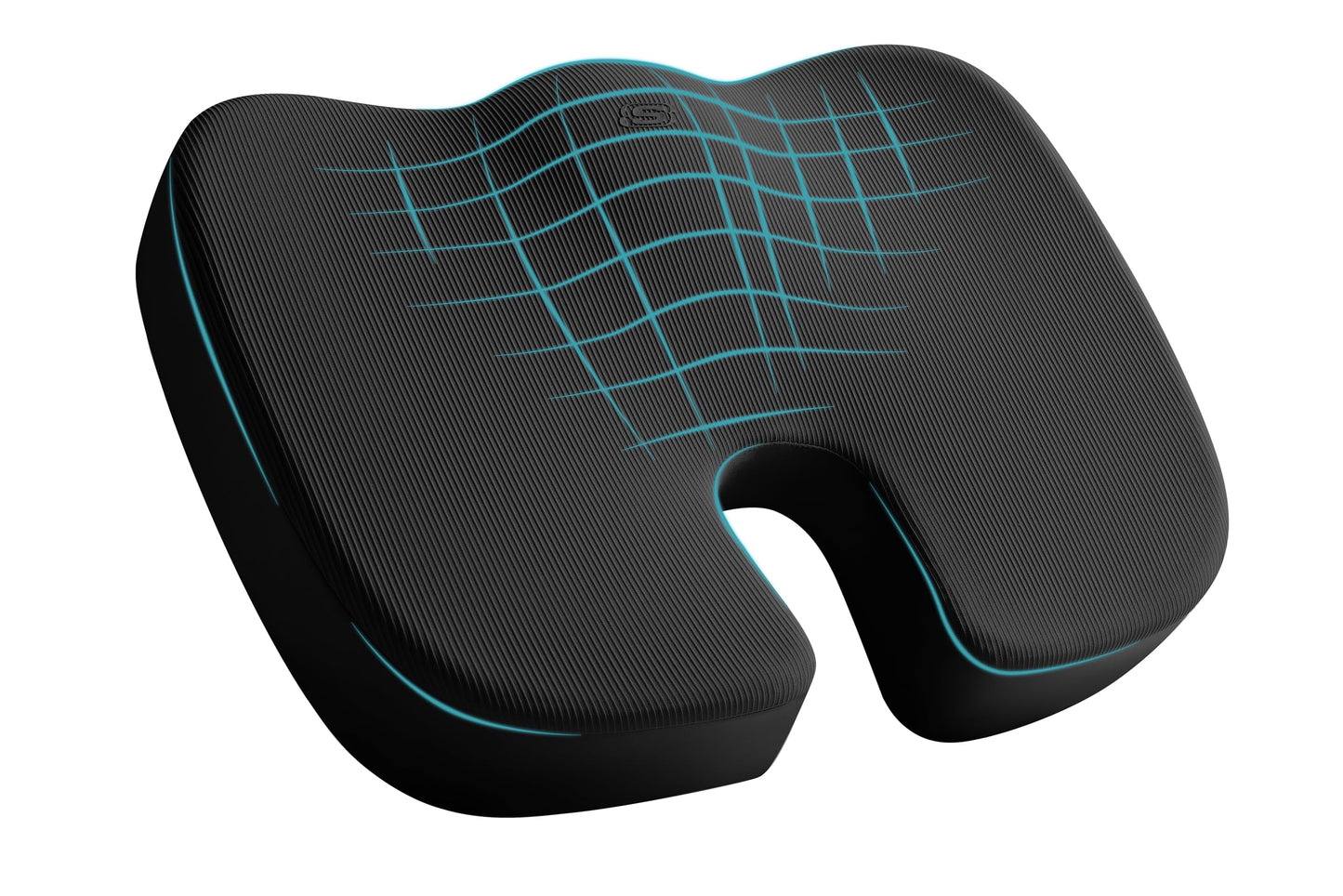 Skechers Memory Foam Seat Cushion,Office Chair Cushion for Tailbone Pain Relief,Butt Pillow for Office Chair,Car seat Cushion,Computer Desk,Long Sitting Office Workers,and Car Drivers,Black
