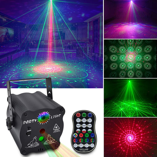 ljnyiwan Party Lights DJ Disco Lights, Sound Activated with Remote Control for Dance Party Karaoke Living Room Pub