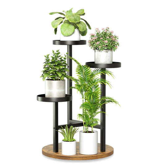 NQW 3 Tier Plant Stand Indoor Tall Plant Shelf, Corner Plant Table for Multiple Plants, Tiered Flower Stand for Patio Balcony Porch Garden Living Room House