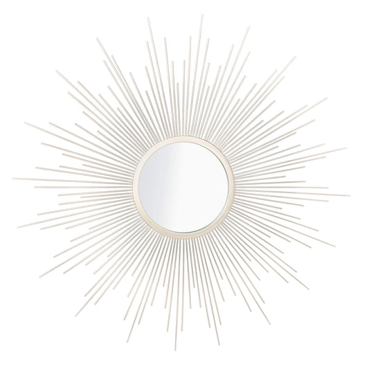 Safavieh Home Collection Alves 30-inch Champagne Sunburst Round Mirror