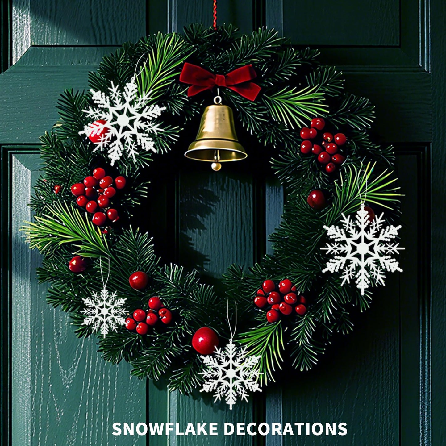 Snowflake Decorations 24 Pcs Snowflake Ornaments for Tree Snowflakes Christmas Tree Decorations for Christmas Embellishments and Winter Party DIY Craft Decoration