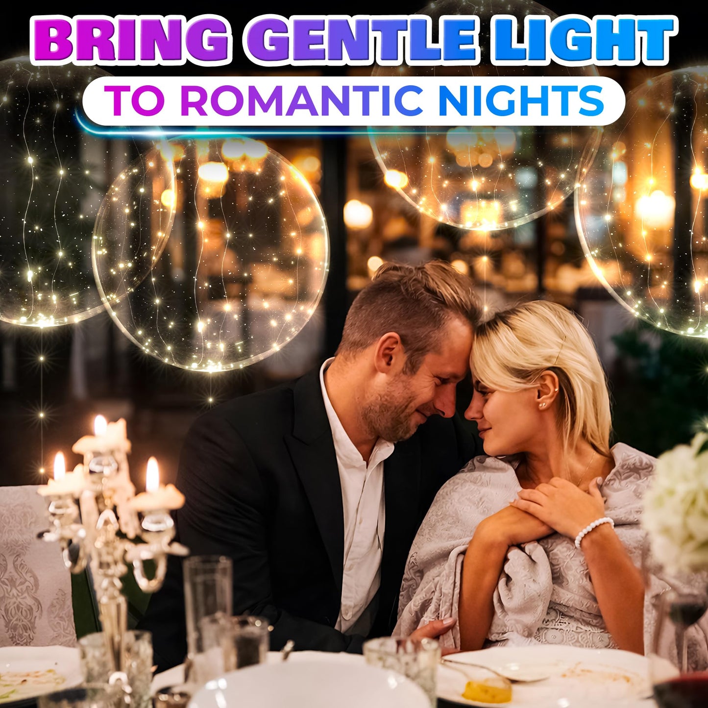 LED Light Up Balloons 10 Pack – 20" Transparent Glow Balloons Light Up with LED String Lights & Switch, Easy Air or Helium Use for Special Events, Weddings, Party Decorations & Festive Nights