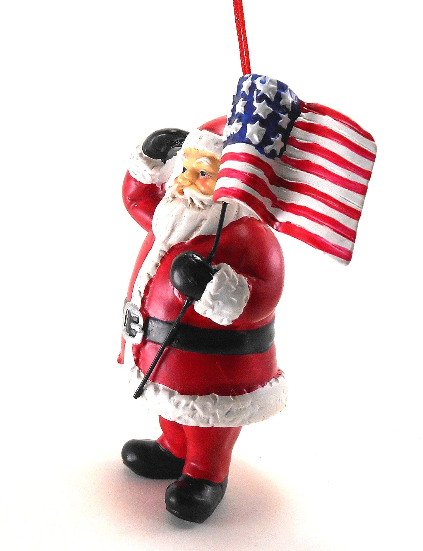 Patriotic Santa Ornament 3-1/2 IN. x 2-3/4 IN. x 1 IN.