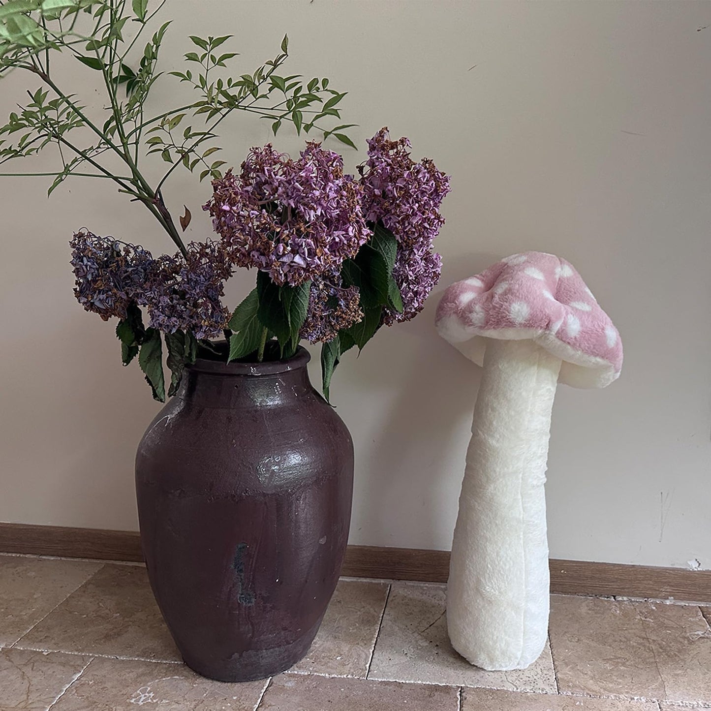Hofun4U Mushroom Plush Pillow - 30 inch Mushroom Shaped Stuffed Long Pillow - Mushroom Stuffed Pillow - Christmas Birthday Sofa Home Decoration (Pink)