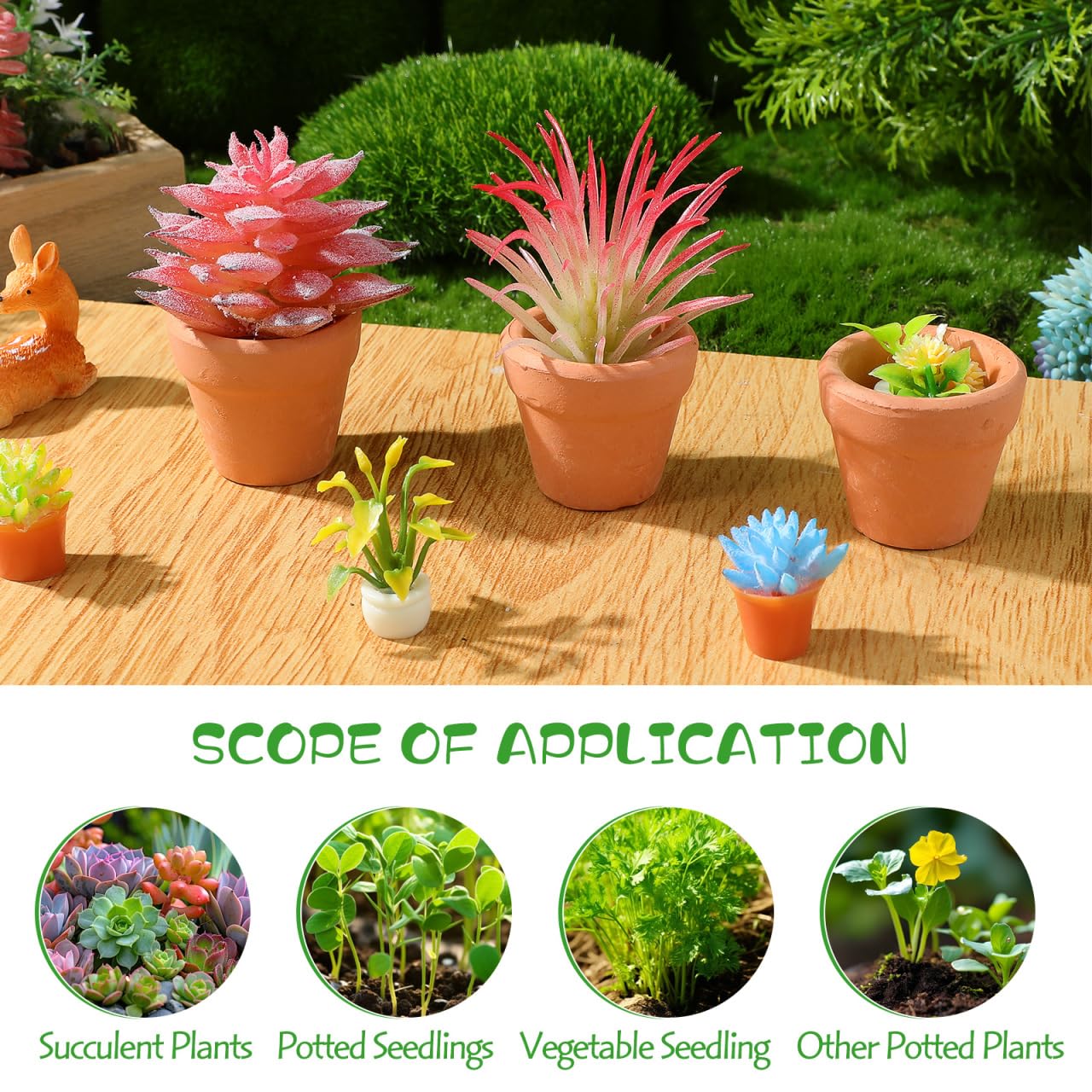 Didiseaon 12 Pcs Mini Terracotta Pots, Small Clay Ceramic Planter, Tiny Succulent Flower Container with Drainage Hole for Indoor Plants Crafts