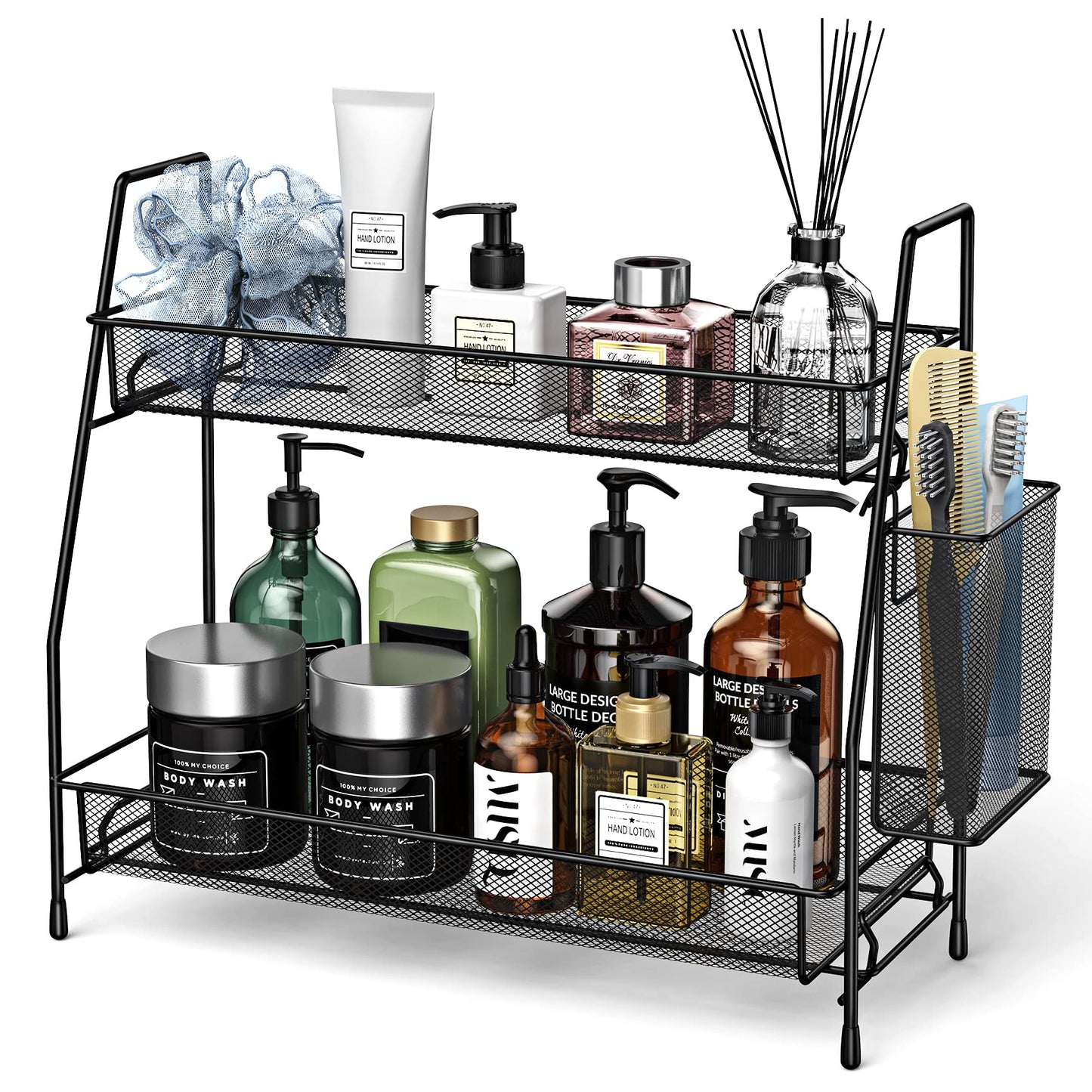 SPISPI Bathroom Organizer Countertop, Spice Rack Organizer for Cabinet,Bathroom Counter Organizer, Kitchen Countertop Organizer