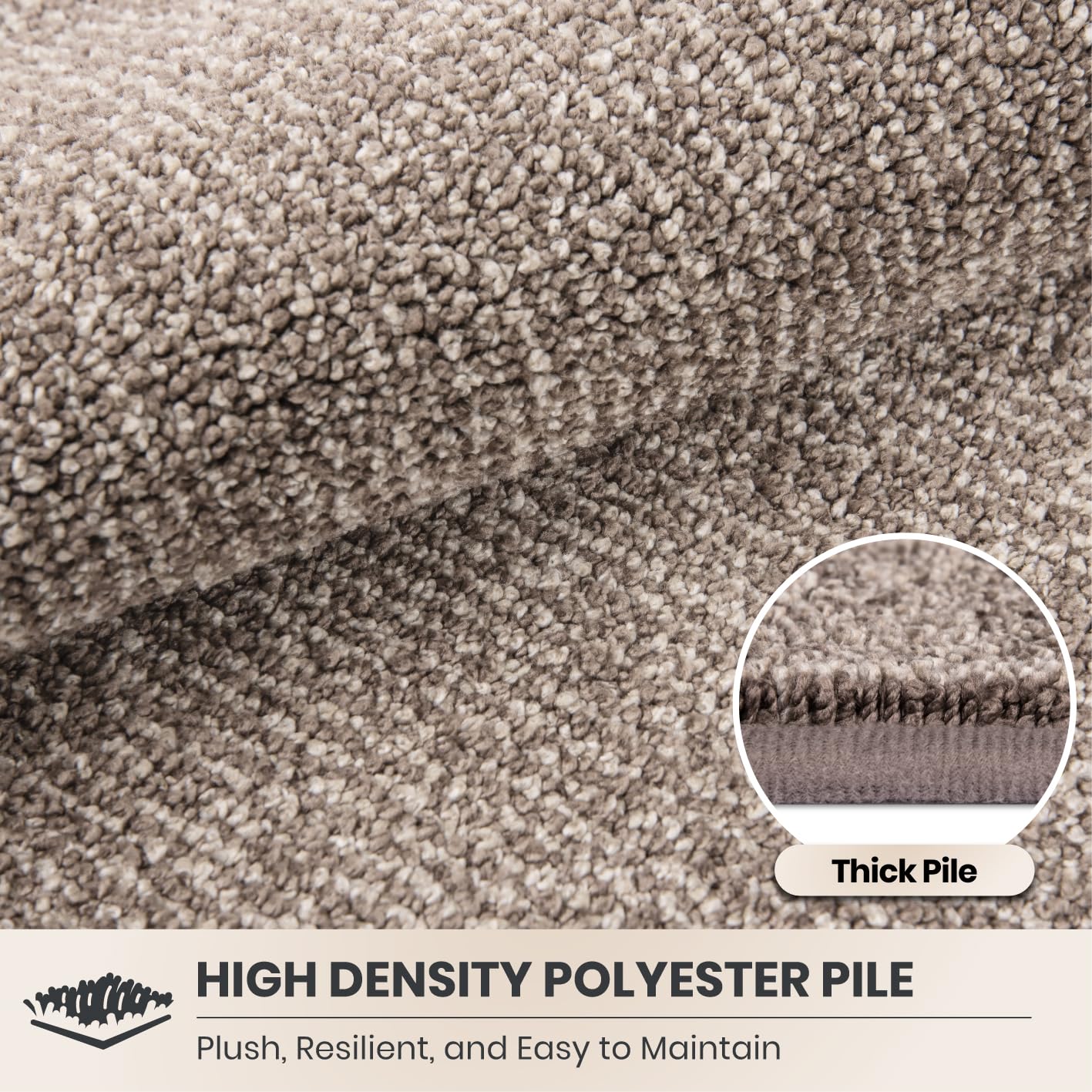 PURRUGS Dirt Trapping Door Mat 20" x 31.5", Non-Slip Machine Washable Entry Rug, Entrance Mat, Indoor Front Door Mat, Super Absorbent Entryway Rug for Muddy Shoes & Paws, Heathered Beige