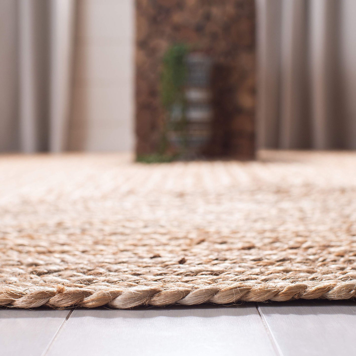 SAFAVIEH Cape Cod Collection Area Rug - 2'3" x 4', Natural Brown, Handmade Braided Flat Weave Jute (CAP252A)