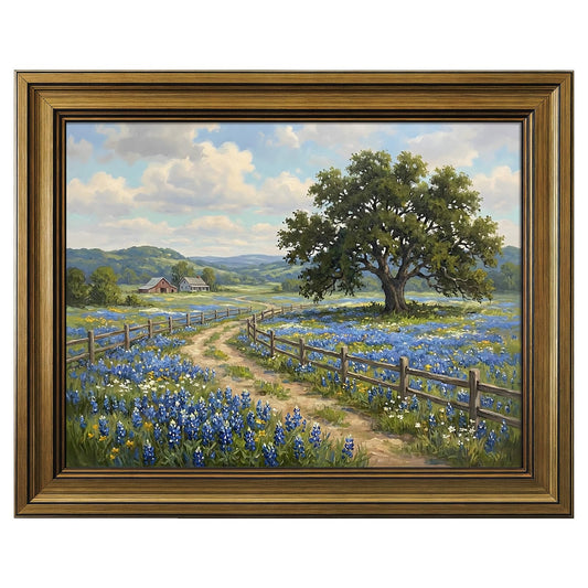 HISPACE Vintage Canvas Wall Art,8x10 Inch Vintage Country Landscape Print for Living Room Bedroom Bathroom Decor,Vintage Wall Art Unique Gift for Friends Family
