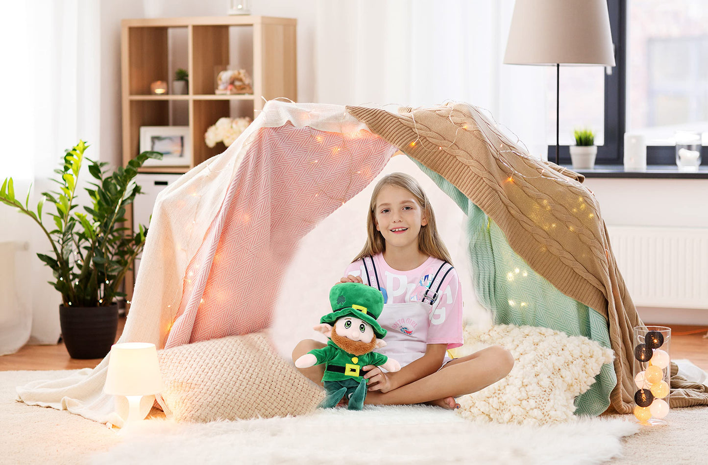 illuOKey Leprechaun Plush Doll Toy for Kids, St Patricks Day Decorations, 16 Inches