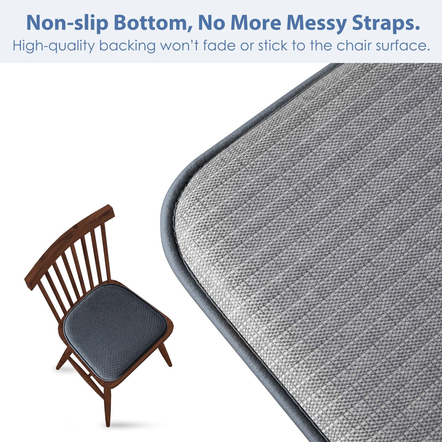 SWEMSTAR Chair Cushions - 15"*17" Kitchen Dining Chair Pads Foam Seat Cushion for Chairs Barstool Cushions Non Slip Seat Pad