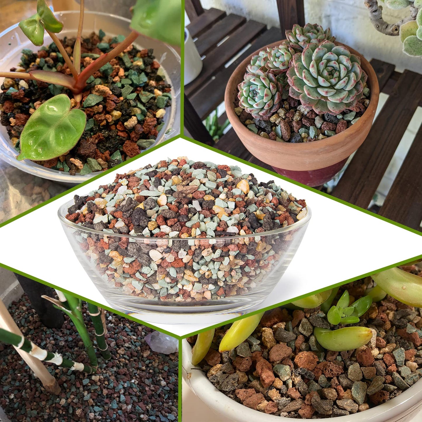 ARTKETTY Succulent Pots with Drainage - Large Succulent Planters with 2.2lb Mix Horticultural Lava Rock Pebbles, Planting Tools Set for Beginner- Shallow Bonsai Pot Ceramic Cactus Flower Plant Pot