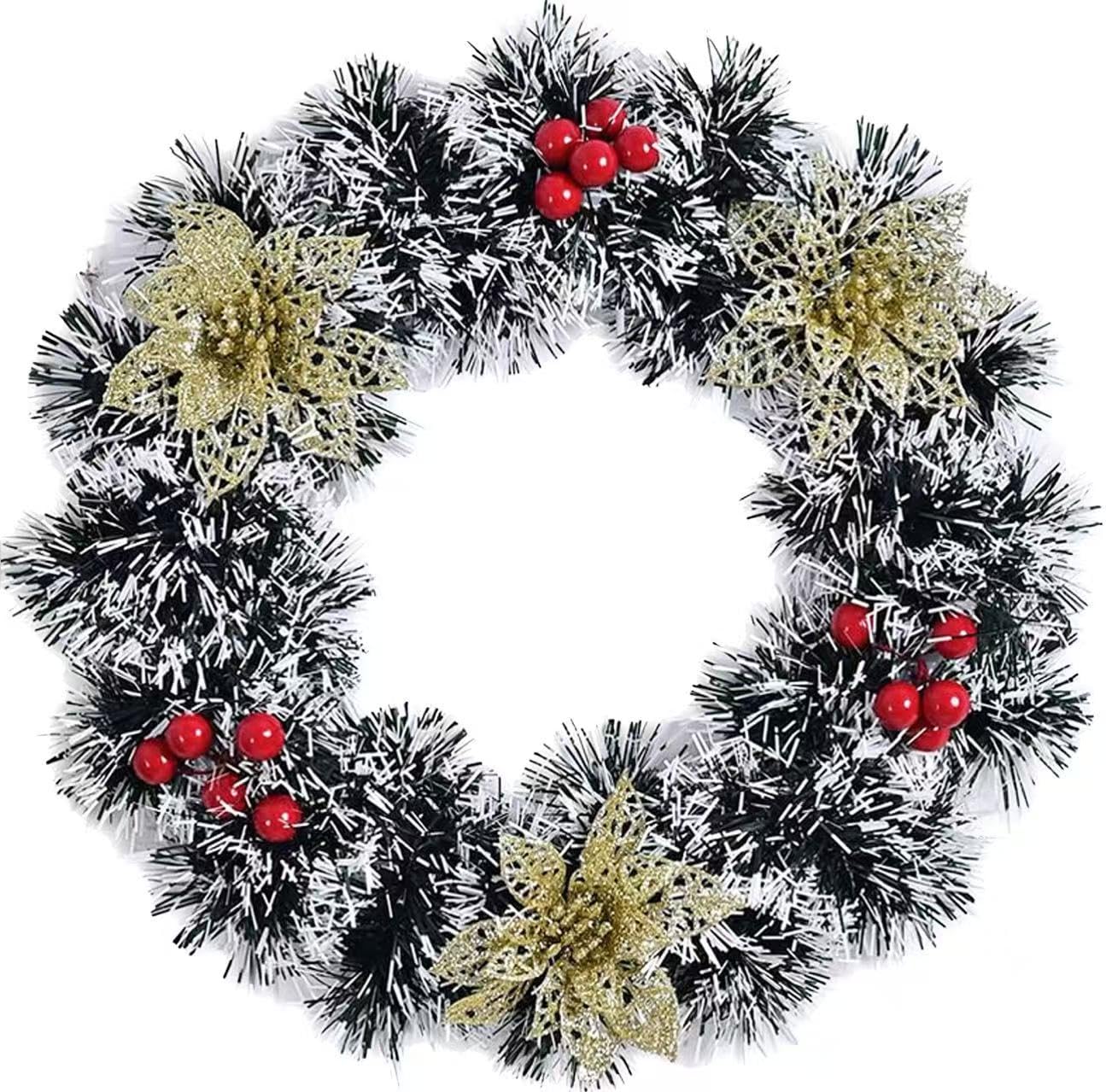 Christmas Wreath for Front Door, Pinecone Ornaments Wreath for Winter Tree, Holiday Party Decorations
