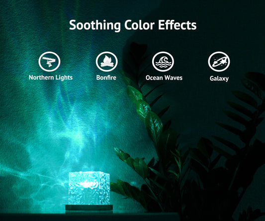 Ocean Wave Light Projector | Northern Lights Aurora & Crystal Ripple Lamp | Ocean Mood & Night Light with Remote, Multi-Mode Moving Waves & Aurora Effects for Bedroom, Living Room & Romantic Ambience
