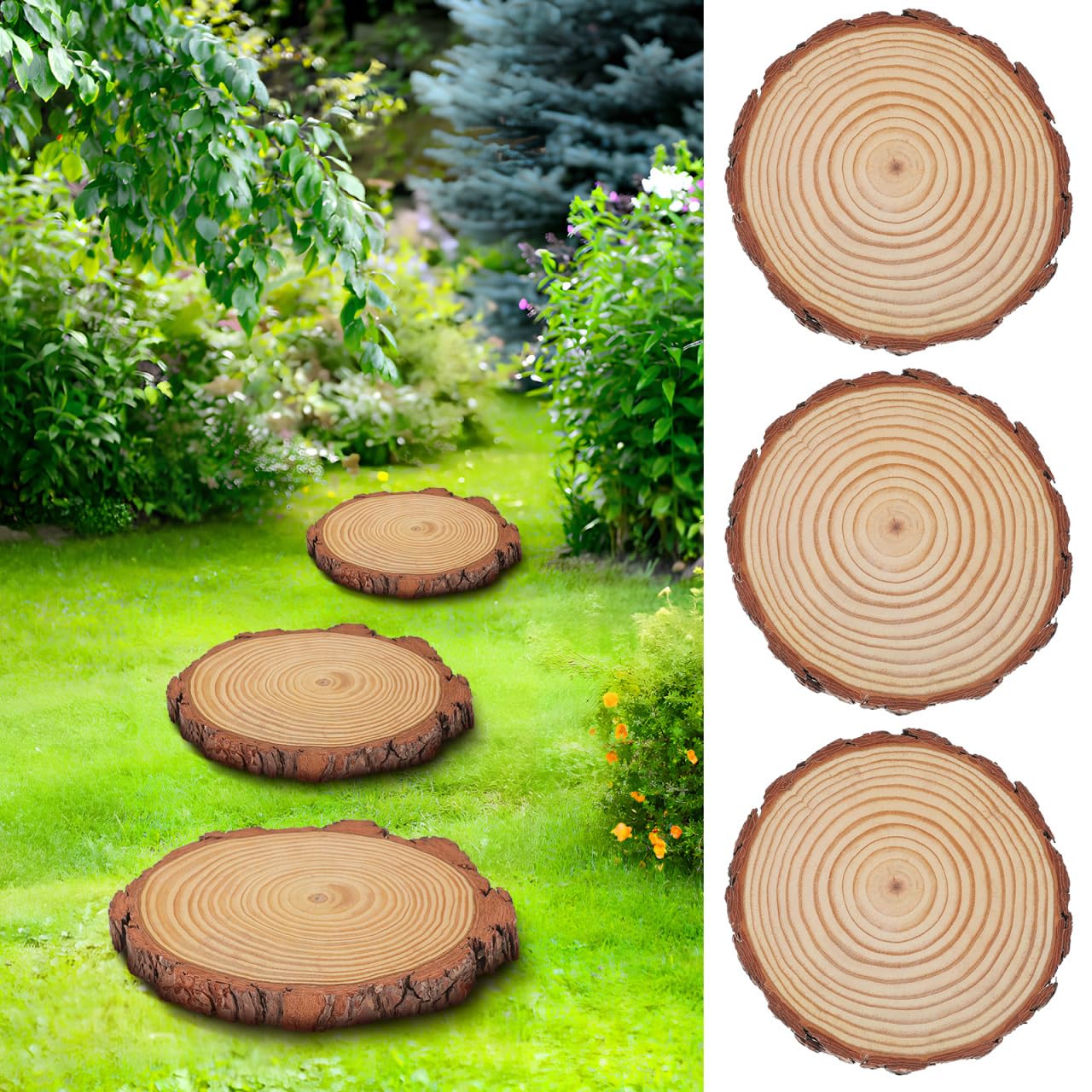KESYOO 3pcs Garden Stepping Stones Outdoor Walkway Patio Stones for Landscape Decor