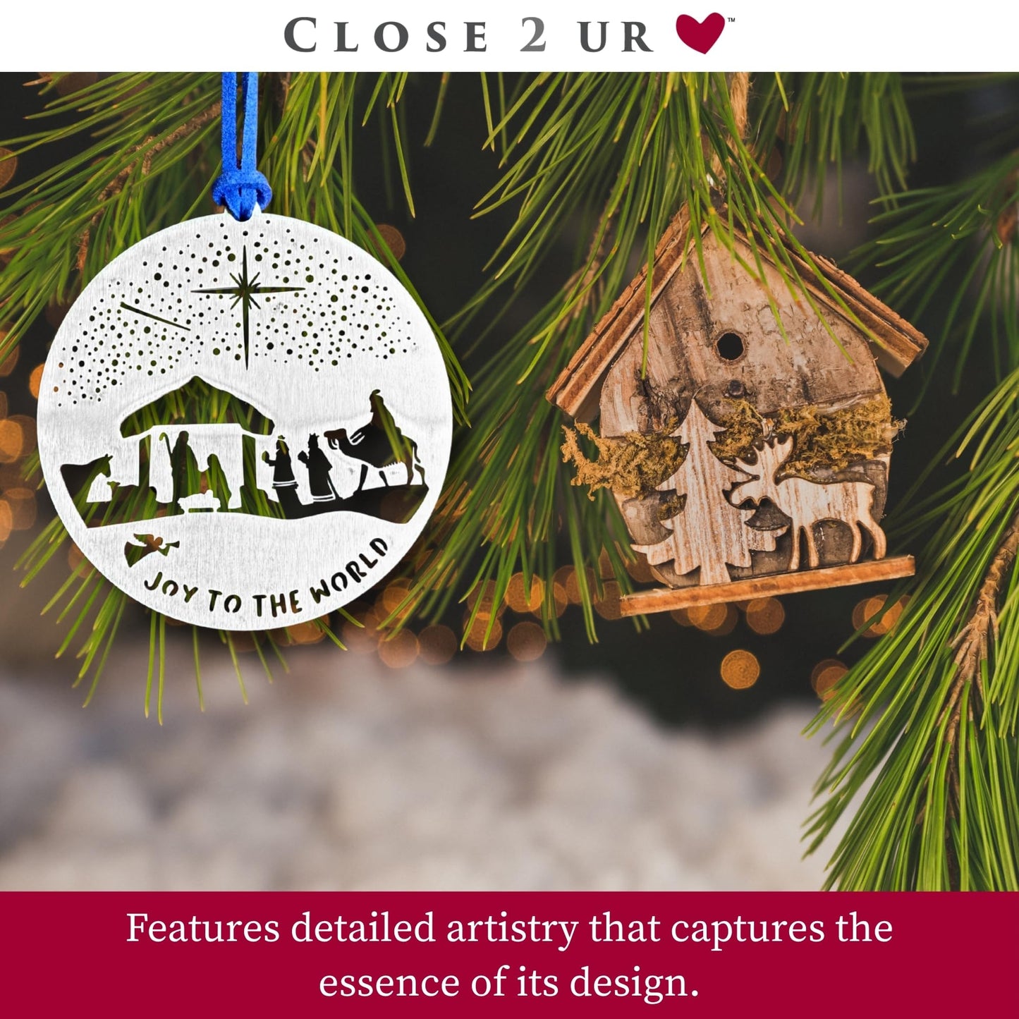 Nativity Three Wisemen Stainless Steel Ornament Keepsake & Collectible | Window Ornament, Hanging Decoration, Religious & Holiday Décor | Handcrafted, Durable & Made in USA