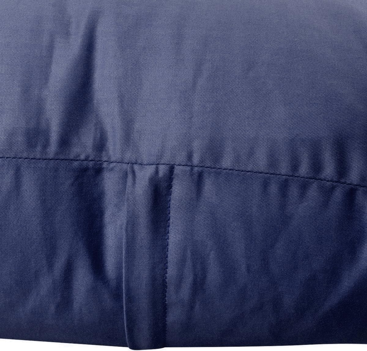 Thmyo 4-Pack 100% Cotton Comfortable Solid Decorative Throw Pillow Case, Square Cushion Cover Pillowcase Sublimation Blank Pillow Covers DIY Throw Pillowcase for Couch(18x18 inch/ 45x45cm,Dark Blue)