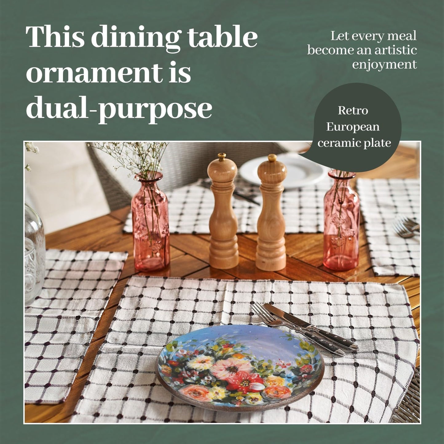 NJYYSYXB Handcrafted Ceramic Oil Painting Plate Functional Art Dinner Plate, Suitable for Tableware and Wall Decoration Dinner Plate That Can Be Safely Used In Dishwashers And Microwave Ovens