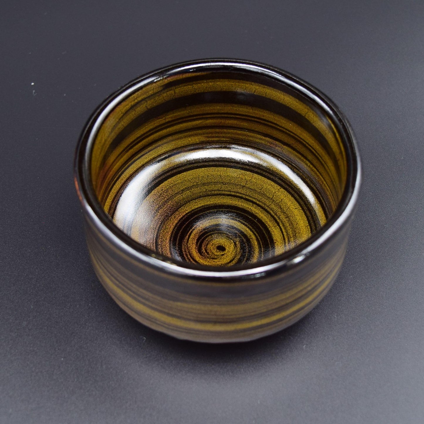 Product of Gifu Japan Ceramic Matcha Bowl, Handmade Chawan Japanese Green Tea Cup, Matcha Mixing Bowl, 400ml 13.6 oz, Brush Stroke Pattern, Black