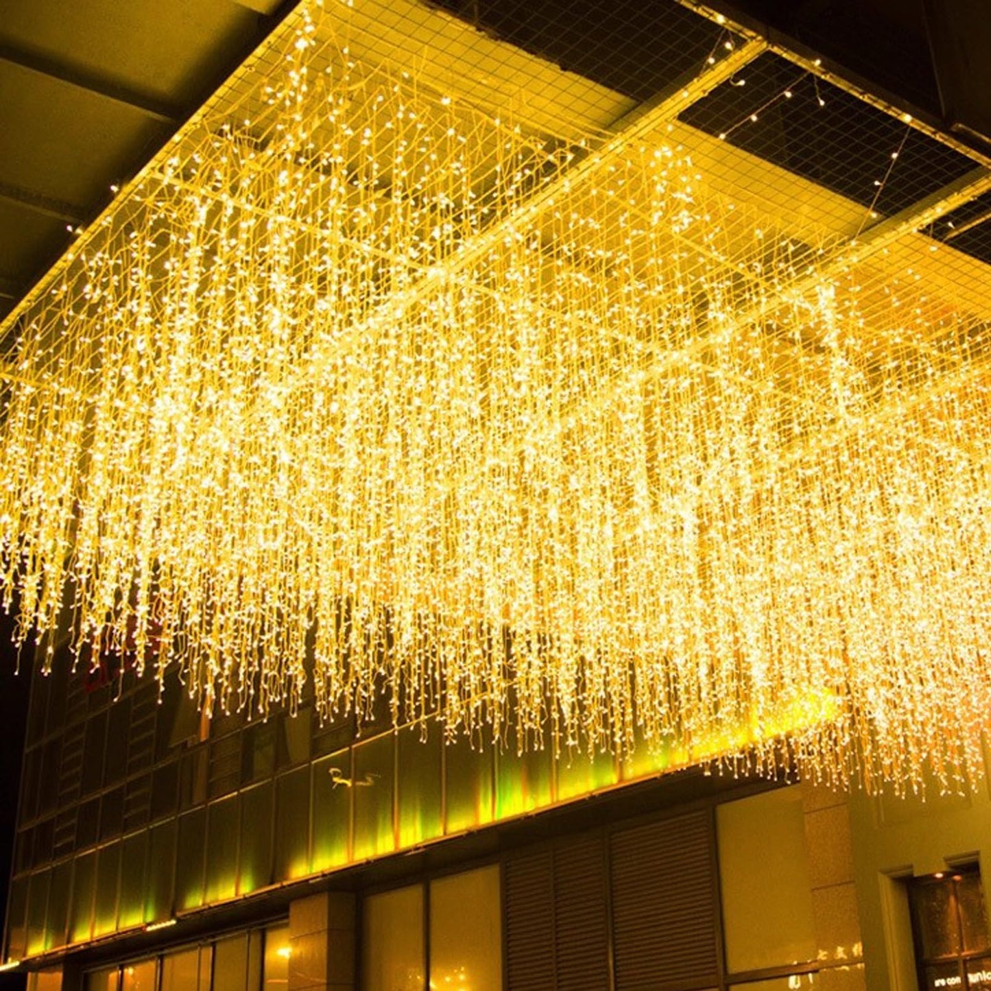 GTSYDING 400 LED Icicle Lights Outdoor, 32.8 FT 80 Drops 8 Modes Christmas Twinkle Waterproof Connectable Fairy String Lights for Indoor Party Wedding Balcony Roof Decor, Warm White, 10M