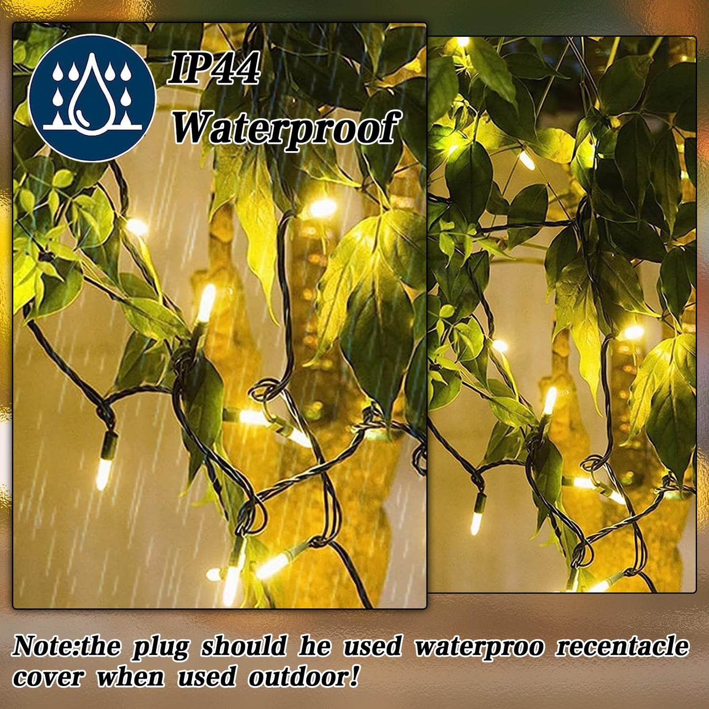 Slow Twinke Lights 75 LED Gentle Twinkling Christmas Lights, UL Certified Waterproof String Lights, 37 of 75 Lights Twinkle, 28 Feet, Connect Up to 3 Sets End to End, Indoor Outdoor Use