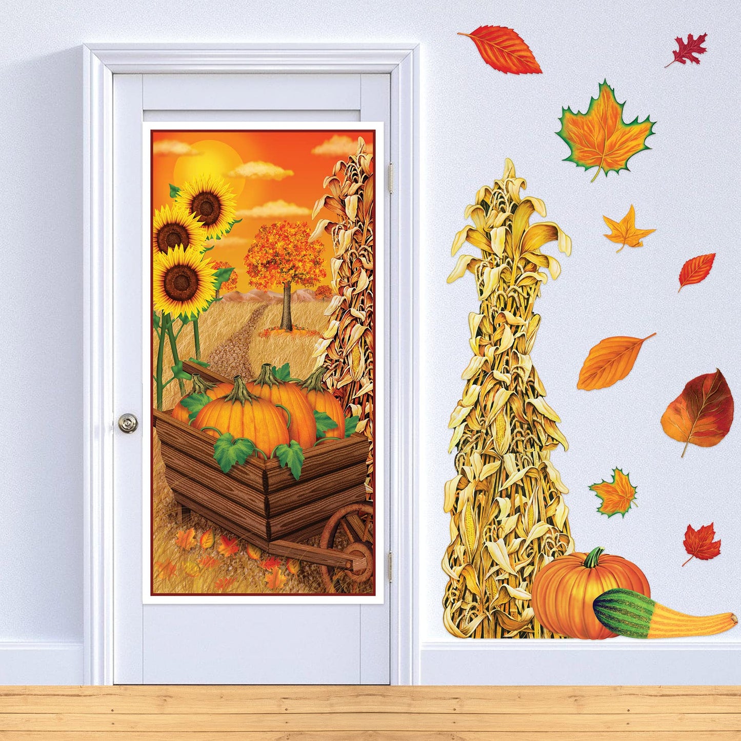 Beistle 1-Pack Decorative Fall Door Cover, 30-Inch by 5-Feet