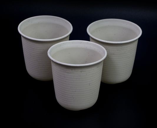 ALL in ONE Mini Plastic Plant Flower Pots for Plants Flowers Succulents Home Office Table Decoration (S-White)