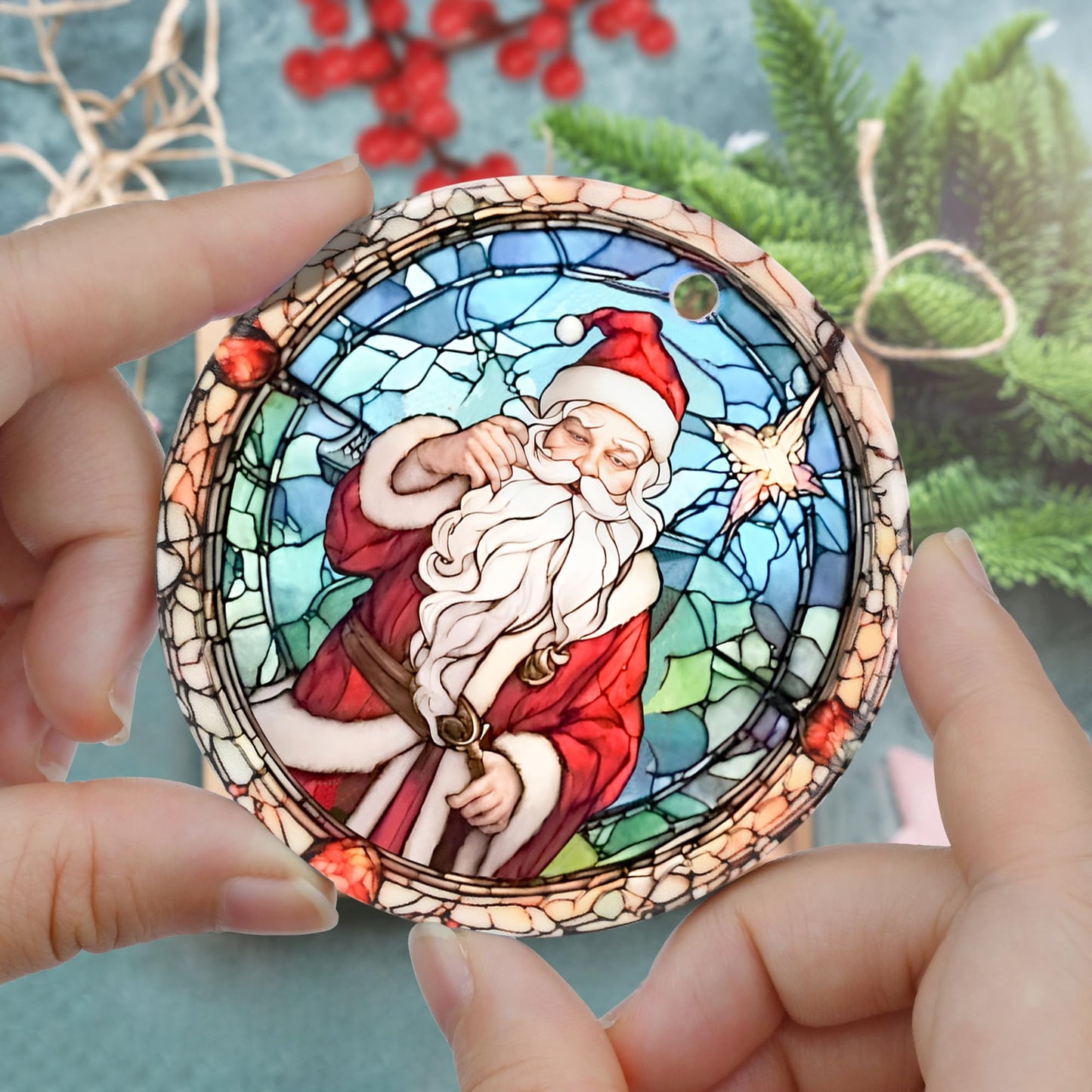 Christmas Ornament, Jocidea Christmas Decorations Santa Claus, Christmas Tree Ornaments, Holiday Decor and Xmas Gifts Ideas