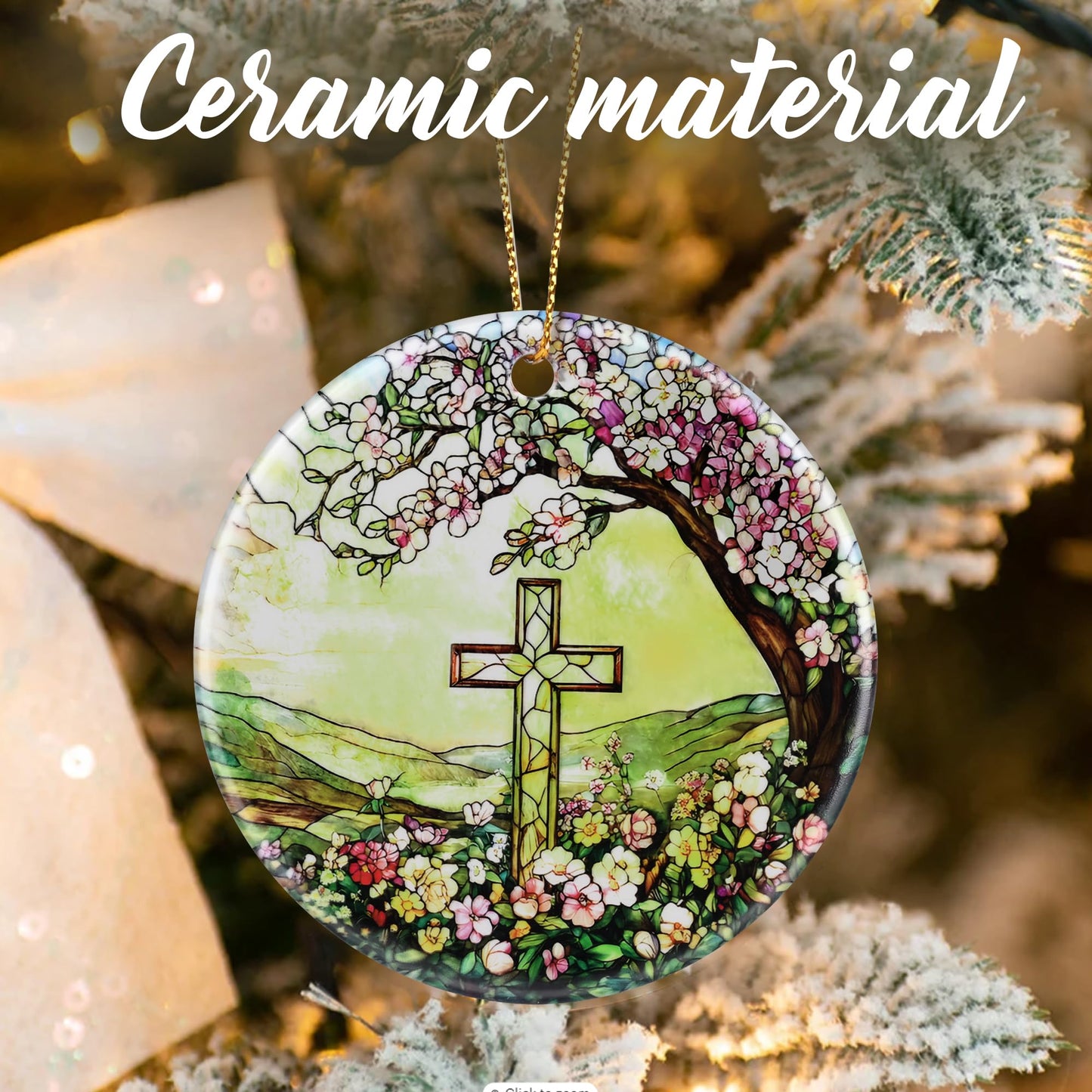 Christian Cross Ornament, Christmas Ornaments: Christmas Tree Decorations, Holiday Decor, Stocking Stuffers, Gift Ideas, Cross Gift, Religious Gifts, and Christian Gifts